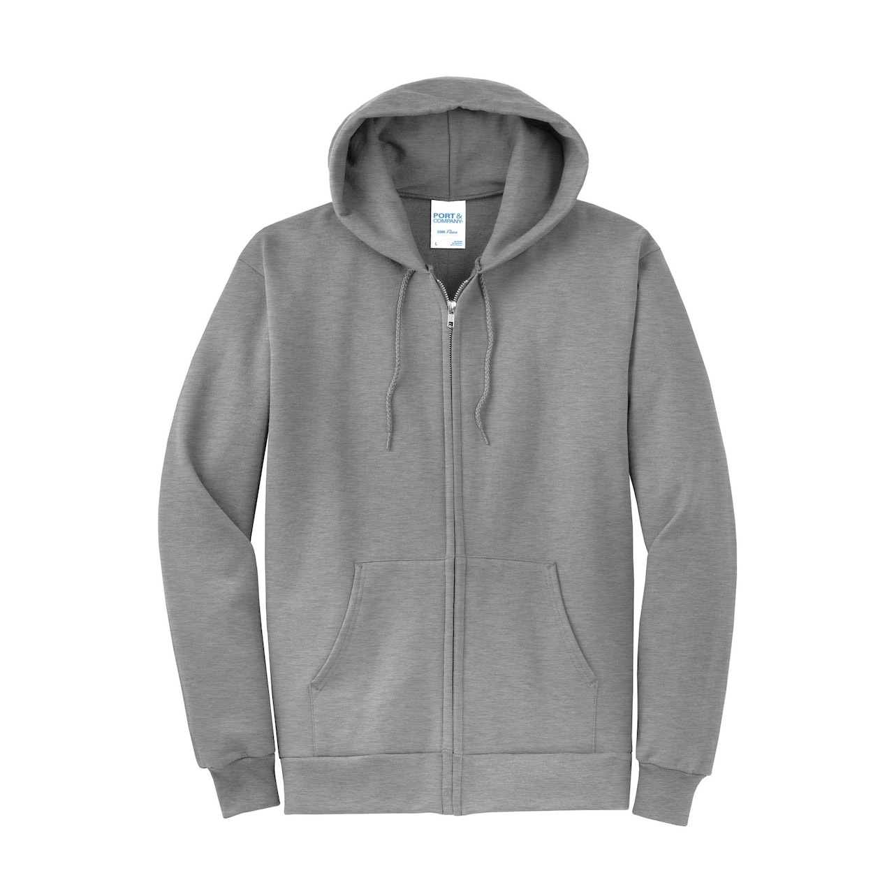 Port & Company® Neutrals Core Fleece Full-Zip Hooded Sweatshirt